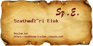 Szathmári Elek névjegykártya